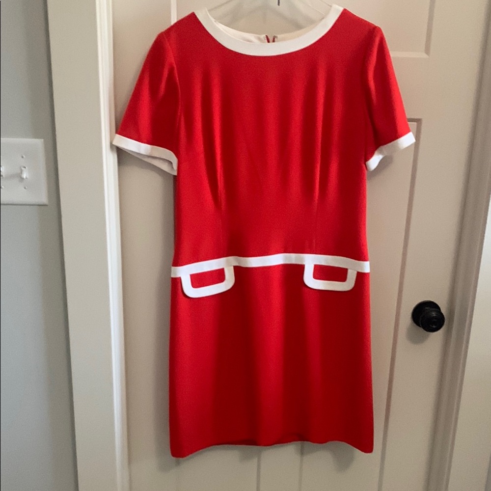 Liz Claiborne Red and White Sheath Mini Dress